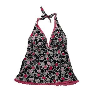 Jamaica Bay, Size 12, Swim Top, Geometric Design, Halter